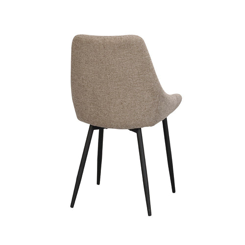 Rowico Home Sierra Eetkamerstoel Donker Beige - Zwarte Poten
