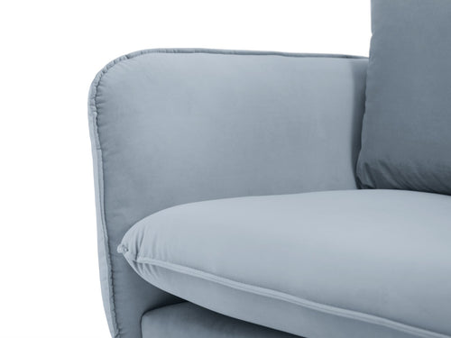 Cosmopolitan Design Bank Vienna 4-zits, flueel, lichtblauw - 92x230x95cm