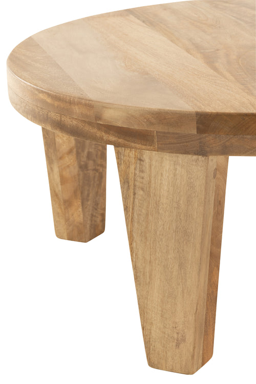 J-Line salontafel Rond Mango - hout - naturel - vtwonen shop