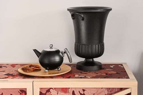 Bredemeijer - Duet® Bella Ronde – Dubbelwandige Theepot – 1,2 liter - RVS - Mat zwart - vtwonen shop