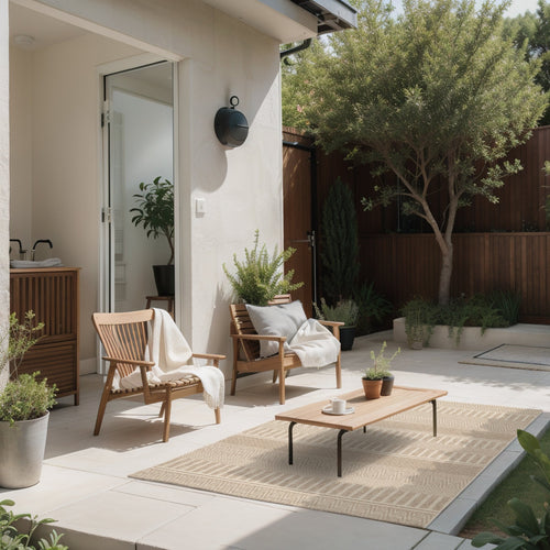 AFK Living vloerkleed Maasai - voor binnen en buiten - beige - 80 x 150 cm