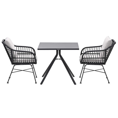 Garden Impressions bistroset Lucas - Rimini zwart - 3-delig