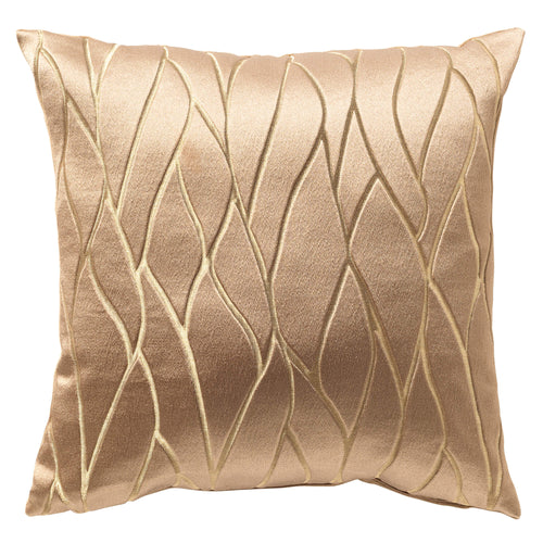 NOVAN - kussenhoes 45x45 cm - organisch motief - met glans - Dune - beige