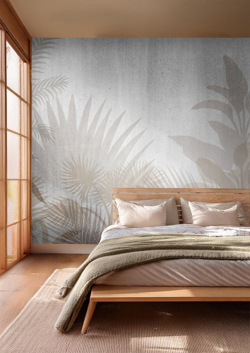 Sanders & Sanders fotobehang tropische planten beige en grijs - 360 x 270 cm - 600524 - vtwonen shop