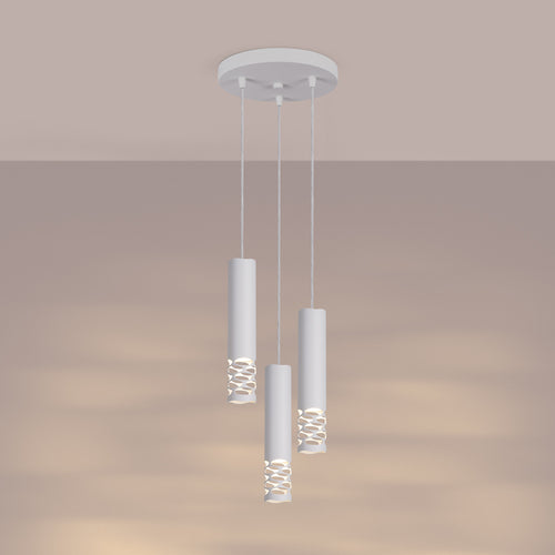 Sollux Lighting Hanglamp LIRO 3P wit - 25x25x125cm