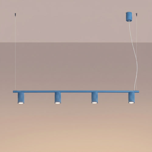 Sollux Lighting Kroonluchter KARBON 4 lichtblauw - 122x6,5x212cm