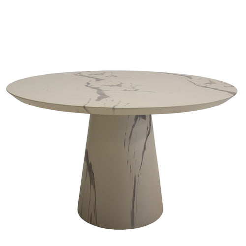 DÉJA Living Tuintafel Flen - Marmerlook - Rond - 120x120x76cm - vtwonen shop