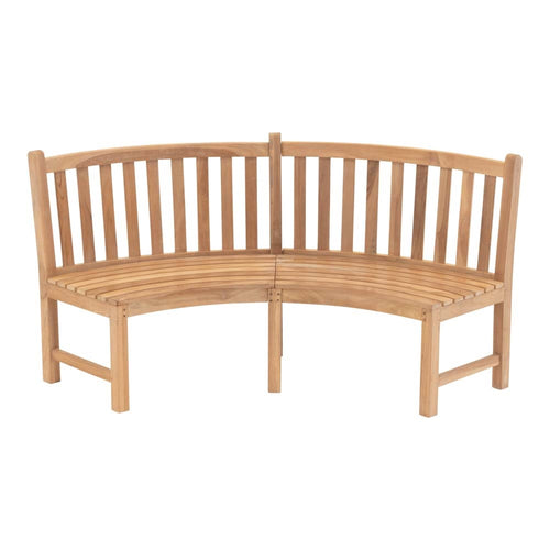 Lesli Living loveseat teak - zwart - 200x53x92cm
