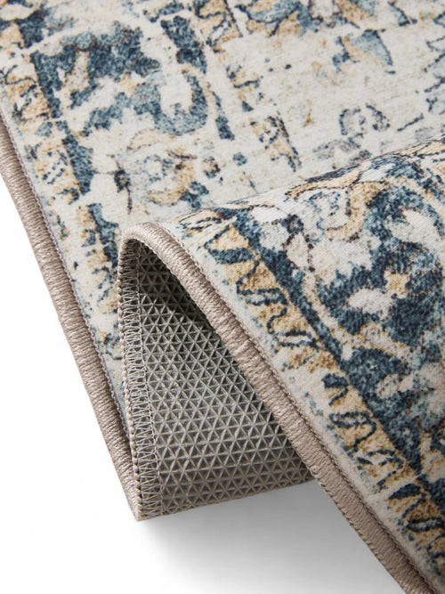 benuta wasbaar vloerkleed George - blauw - 80x150 cm