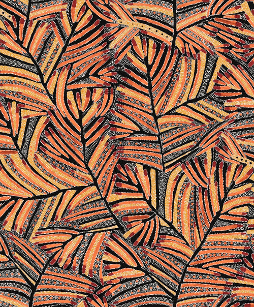 Masureel behang bladeren oranje - 53 cm x 10.05 m - 632057 - vtwonen shop