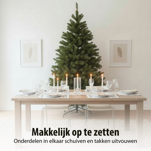 Triumph Tree Bristlecone Kerstboom - Kerstversiering voor Binnen met Volle Uitstraling - Kunstboom met 916 Dennentakken en Kliksysteem - Kunststof PVC