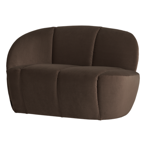 WOOOD 2-zits bankje links Mojo - Velvet - Bruin - 73x112x77
