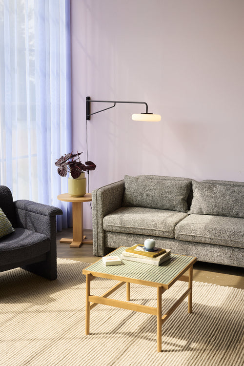 Hübsch wandlamp Sway - glas/ijzer - 120x30xh28cm