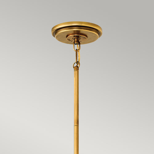 Fletcher Hinkley 2-lichts hanglamp verouderd zink met Heritage messing