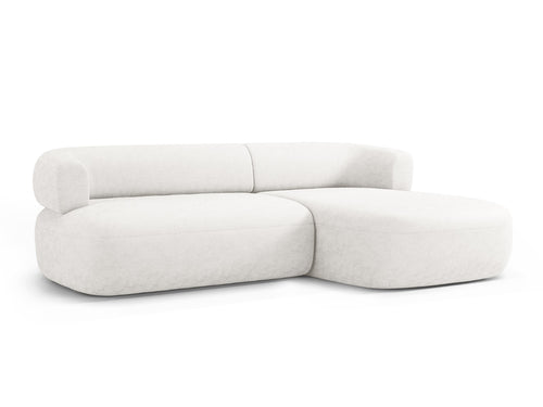 Micadoni rechter hoekbank Jenny 5-zits, chenille lichtbeige - 145x225x73cm