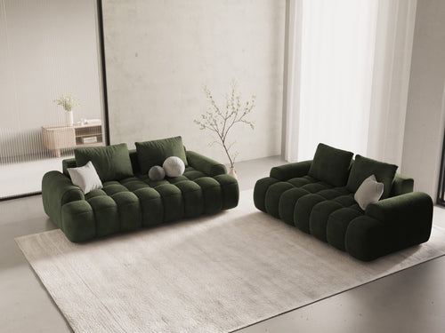 Cosmopolitan Design Bank Linz 2-zits, flueel groente - 100x175x84cm