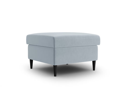Cosmopolitan Design Poef Kyoto flueel lichtblauw - 70x70x45cm