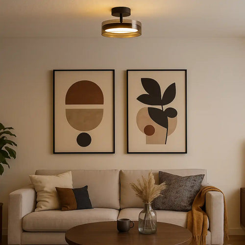 Highlight plafondlamp Enzo - 1 lichts - 30  x 18.5   cm - zwart - vtwonen shop