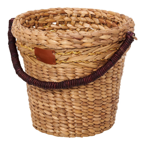 Return to Sender Gevlochten mand H33 cm bruin - waterhyacint - vtwonen shop