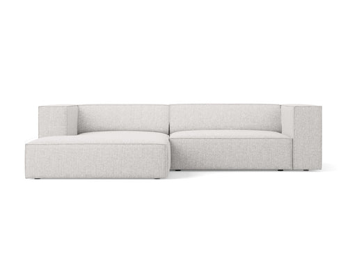 Cosmopolitan Design linker hoekbank Arendal 3-zits, chenille, lichtgrijs - 166x224x70cm
