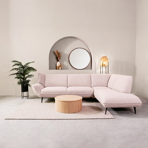 LABEL51 Hoekbank Pesaro Rechts - Naturel Bouclé - 274x203x82cm