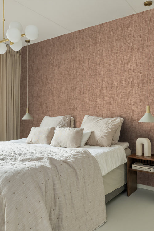 Origin Wallcoverings behang geweven linnenstructuur bruin - 50 x 900 cm - 348052