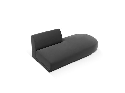 Micadoni Module Miley 2-zits, flueel grijs - 90x158x70cm