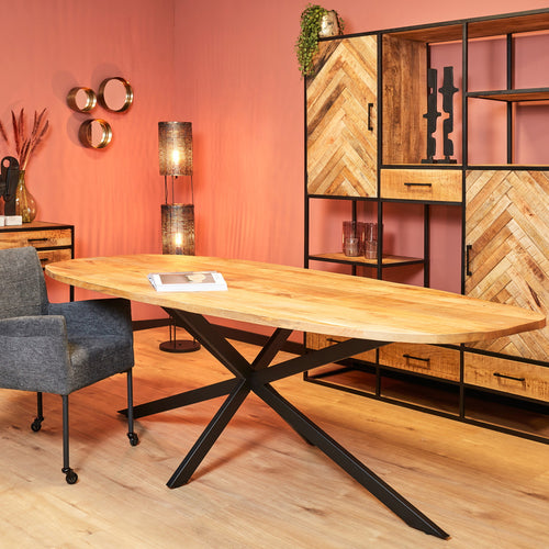 StarFurn Eettafel Elegance - Deens Ovaal Naturel - 240x110x76cm