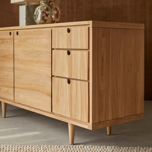 Tikamoon Massief teakhouten buffet 145 cm - Naturel