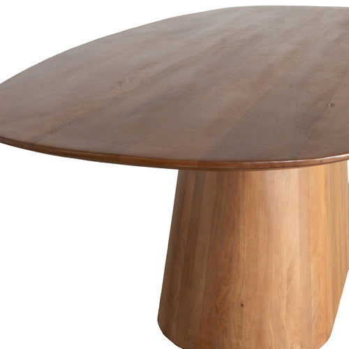 Giga Meubel Eettafel Stijn - Bruin Hout Deens Ovaal - 160x100x76cm