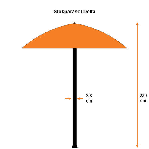 Garden Impressions stokparasol Delta ecru Ø300 cm met 40kg Eureka voet en hoes