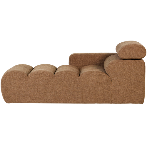 WOOOD chaise longue element arm links Novi - Polyester- Karamelbruin - 86x109x173 - vtwonen shop