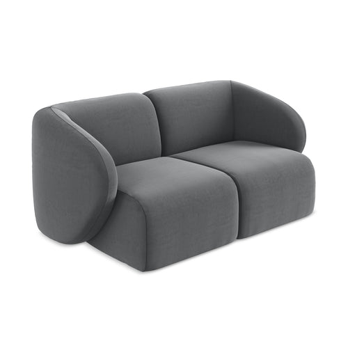 LaMiaSofa Tweezits modulaire bank Cervo - velours - staal - 174x94x75