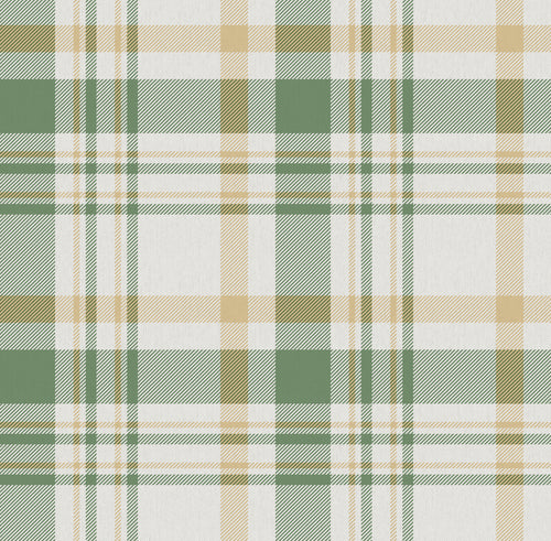 Sanders & Sanders behang ruitmotief groen en geel - 53 cm x 10 m - 640192 - vtwonen shop