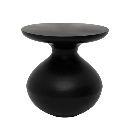 Urban Nature Culture bijzettafel Tummy Black - Ø 38 * 40 CM - vtwonen shop