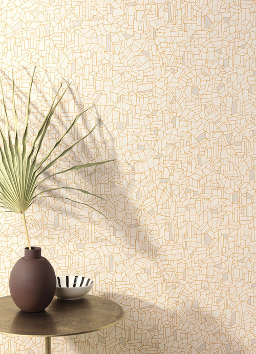 Masureel behang grafisch motief zand beige - 53 cm x 10.05 m - 631842 - vtwonen shop