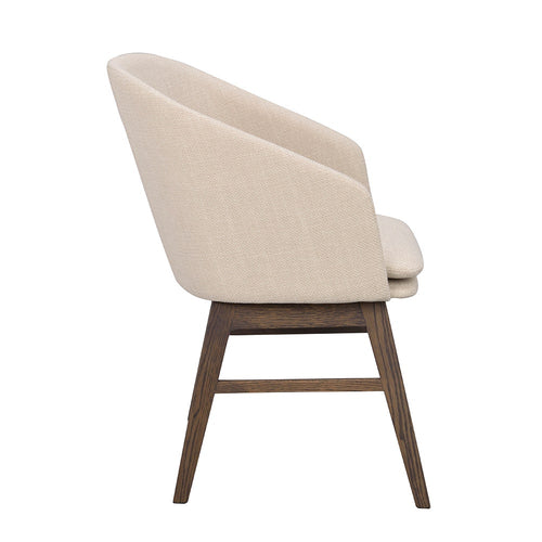 Rowico Home Windham Eetkamerstoel Beige - Armleuning - Donker Eiken
