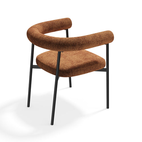 Premium Interiors - Set van 2 stoelen LOU - getextureerd fluweel terracotta 64cm