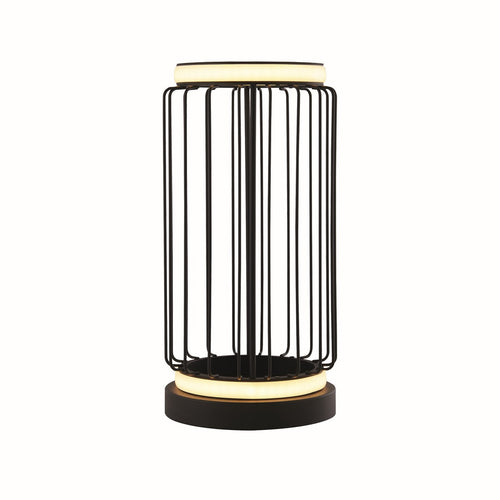 Circolo Cage led-tafellamp, zwart metaal