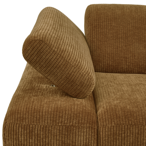 WOOOD 1-zits bank met arm links Mojo - Ribstof - Geel - 74x120x97 - vtwonen shop