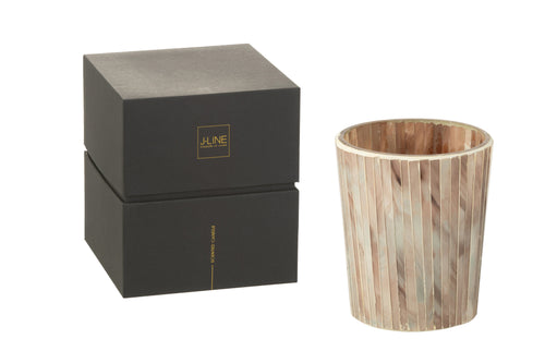 J-Line geurkaars Noa - Tender Rose - glas - roze - medium - 55U - vtwonen shop