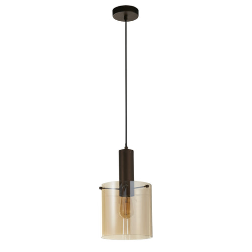 Searchlight hanglamp Sweden - 1 lichts - 20  x 120   cm - bruin