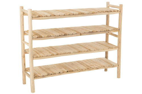 J-Line rek Ranch - hout - naturel