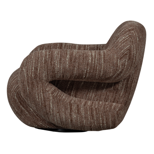 WOOOD fauteuil Folke - Chenille - Oudroze Melange - 70x88x88 - vtwonen shop