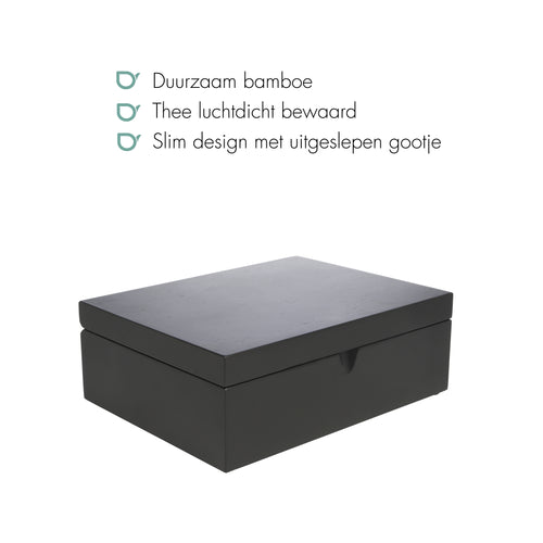 Bredemeijer - Theedoos met 4 vakken, 2 blikken en een maatlepel - vtwonen shop