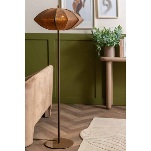 Leitmotiv vloerlamp Paris Disc - bruin - Ø50cm