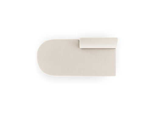 Micadoni Module Miley 2-zits, flueel lichtbeige - 90x158x70cm