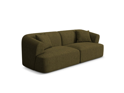 Cosmopolitan Design Modulaire bank Campi 3-zits, structurele stof groente - 90x220x70cm
