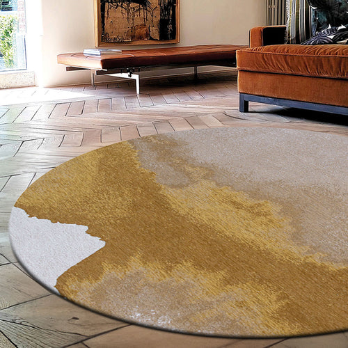 Ecorugs vloerkleed Sunset - geel - 140x140cm
