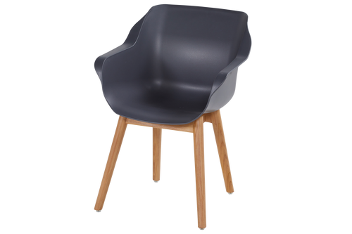 Hartman Tuinstoel Sophie - Antraciet/Naturel - Set Van 2